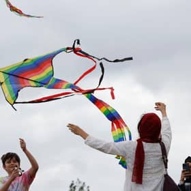 The Afghan community in London flew kites on Hampstead Heath this summer to commemorate one year since the fall of Afghanistan to the Taliban.
