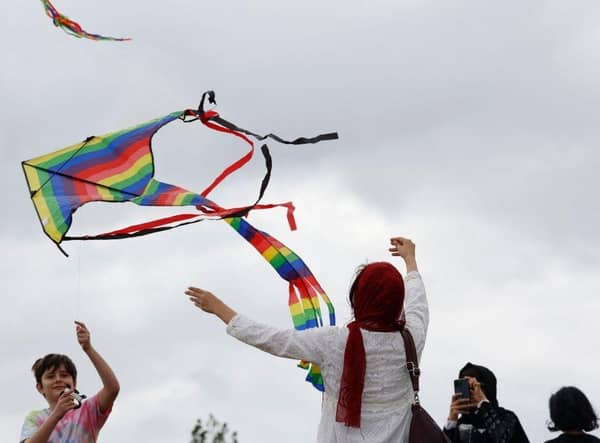 The Afghan community in London flew kites on Hampstead Heath this summer to commemorate one year since the fall of Afghanistan to the Taliban.