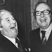 Ernie Wise and Eric Morecambe in 1974 PIC: Ray Moreton/Keystone/Getty Images
