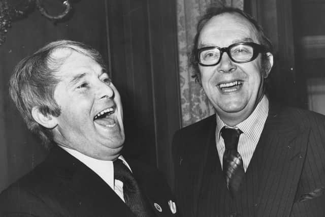 Ernie Wise and Eric Morecambe in 1974 PIC: Ray Moreton/Keystone/Getty Images