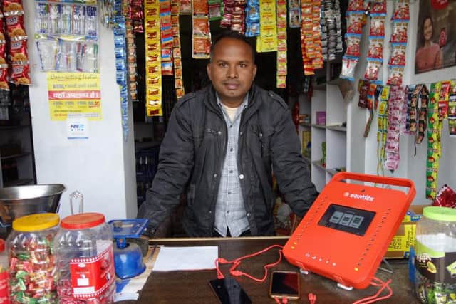 The prototype device is being used in mobile operator shops in rural parts of India where the electricity supply is unreliable and intermittent and in refugee camps across the world.