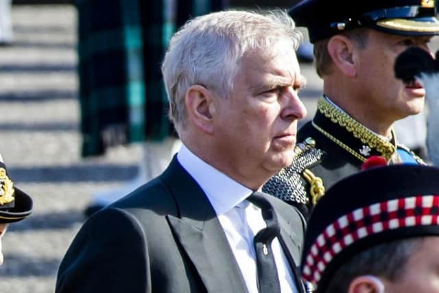 Prince Andrew during the procession