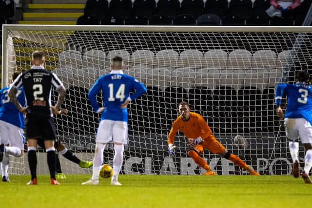 Jamie McGrath scores for St Mirren to make it 1-1  (Photo by Craig Williamson/SNS Group via Getty Images)