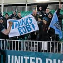 Rob Harley says farewell to the Glasgow Warriors fans after the final home game of the season. (Photo by Craig Williamson / SNS Group)