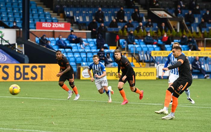 01/11/20 - Under Steven Gerrard Rangers have laboured at Rugby Park. This was the third win in Ayrshire in seven attempts , and one of the two previous was won thanks to a last-minute winner. After going ahead on the difficult surface through captain Tavernier's penalty, Rangers saw through a fixture they'd found difficult in seasons gone by to stretch a nine-point lead in the league.