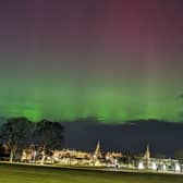 This image was taken by Catherine Gemmell of the aurora borealis, also known as the Northern Lights, over Forres, Scotland. Picture: Catherine Gemmell/PA Wire