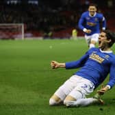 Ianis Hagi, pictured celebrating his goal in Rangers' 1-1 draw at Aberdeen last week, has been ruled out for the rest of the season after undergoing surgery on a knee injury.(Photo by Craig Williamson / SNS Group)