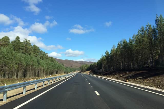 The Kincraig-Dalraddy stretch near Aviemore is the only one of 11 new sections of A9 dual carriageway to have been completed. Picture: Transport Scotland