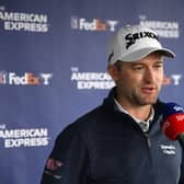 Russell Knox talks about his third-round 64 in The American Express tournament in La Quinta, California. Picture: Harry How/Getty Images.