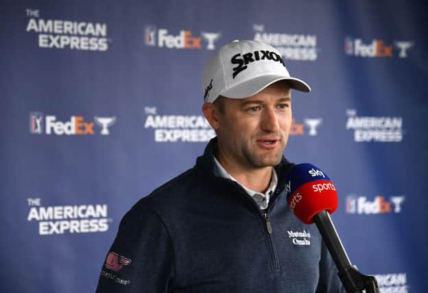 Russell Knox talks about his third-round 64 in The American Express tournament in La Quinta, California. Picture: Harry How/Getty Images.