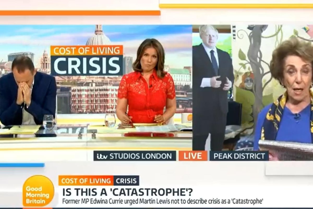 Watch: Martin Lewis has head in hands as Edwina Currie offers 'advice' over cost of living crisis on GMB