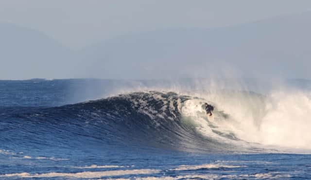 Torren Martyn taking the high line at Thurso East PIC: Ishka Folkwell