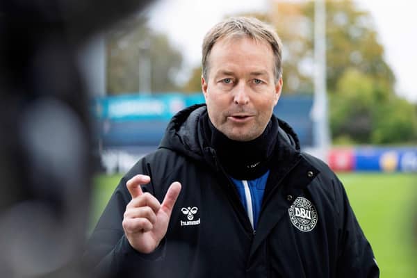 Denmark's head coach Kasper Hjulmand speaks to the press ahead of Tuesday's clash with Austria.