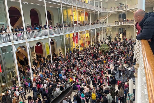A free 'Sprogmanay' event was held at the National Museum as part of Edinburgh's Hogmanay festival.