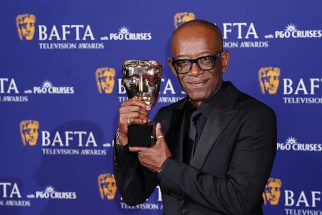 Lennie James after winning the Leading Actor Award for 'Mr Loverman' during the 2025 Bafta Television Awards. Picture: Ian West/PA Wire