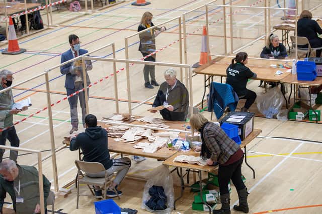 Counting gets underway for the Inverness and Nairn constituency and regional votes (Picture: Paul Campbell/Getty Images)