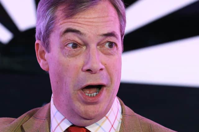 Britain's Brexit party leader Nigel Farage (Photo by LINDSEY PARNABY/AFP via Getty Images)