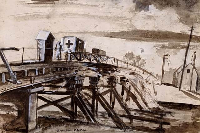 Ambulance Crossing a Bridge, 1944, by Robert Henderson Blyth