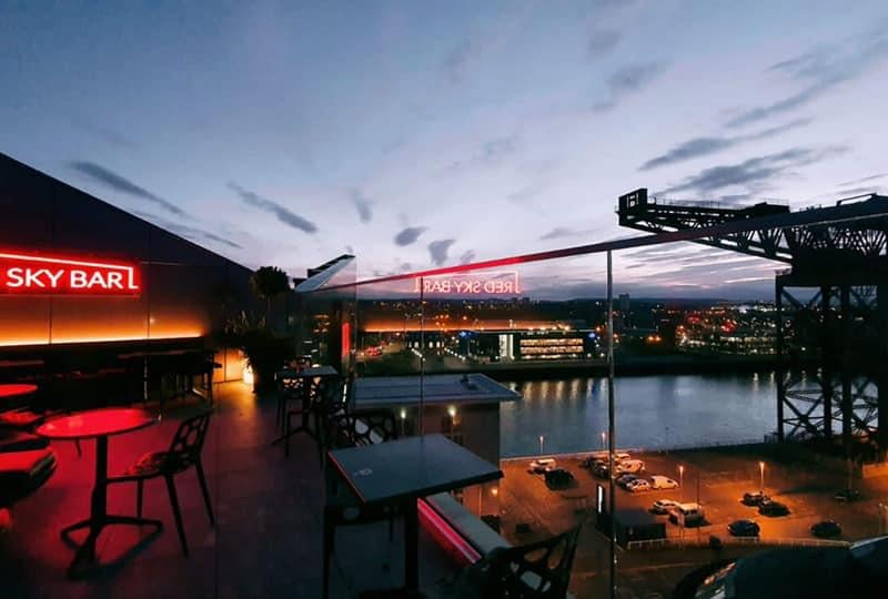 The Skybar at the Radisson Red on Tunnel Street offers "fabulous views" and deserves "top marks for the view alone".