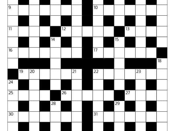 Tuesday's crossword grid