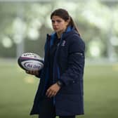 Lisa Thomson during a Scotland Women's open training session at the Oriam, on September 17, 2022, in Edinburgh, Scotland.  (Photo by Paul Devlin / SNS Group)