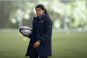 Lisa Thomson during a Scotland Women's open training session at the Oriam, on September 17, 2022, in Edinburgh, Scotland.  (Photo by Paul Devlin / SNS Group)