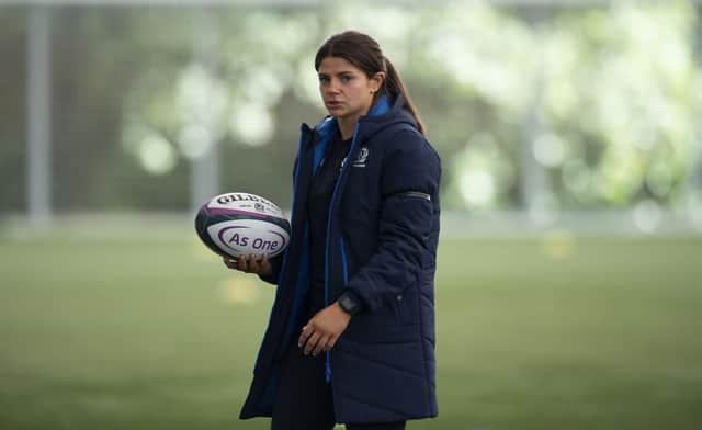 Lisa Thomson during a Scotland Women's open training session at the Oriam, on September 17, 2022, in Edinburgh, Scotland.  (Photo by Paul Devlin / SNS Group)