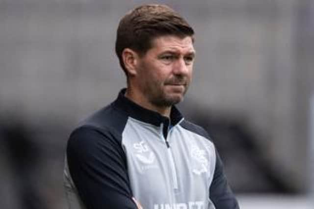 Rangers Manager Steven Gerrard pitched his side into the first of two friendlies this weekend. (Photo by Craig Williamson / SNS Group)