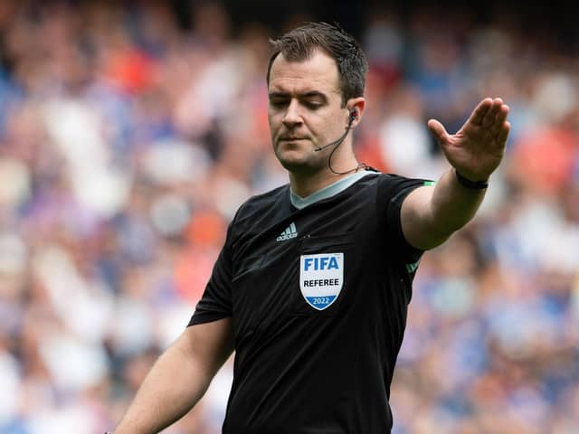 Referee Don Robertson faced criticism after his performance in Rangers' win over Ross County.  (Photo by Rob Casey / SNS Group)