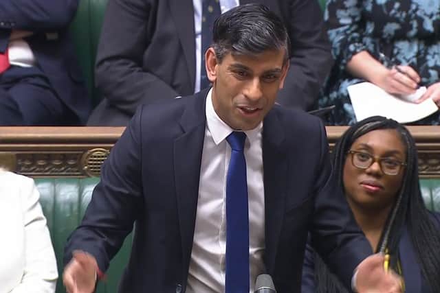 Prime Minister Rishi Sunak speaks during Prime Minister's Questions in the House of Commons. Photo: House of Commons/UK Parliament/PA Wire