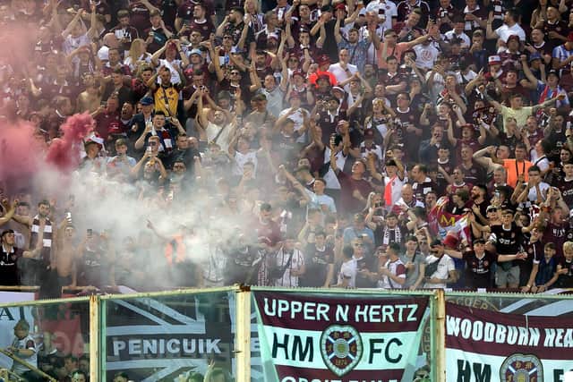 Hearts fans travelled in their thousands to Florence to watch their team play Fiorentina.