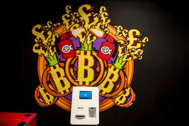A Bitcoin ATM. Picture: John Devlin.