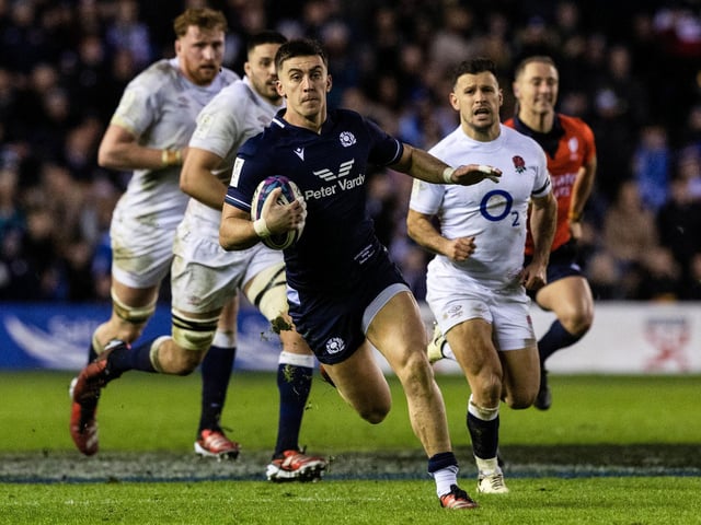 Cam Redpath, above, came on at the start of the second half and made a fine break to pierce the England rearguard. Ewan Ashman was also impressive as a replacement hooker, while Andy Christie forced a penalty. Elliot Millar-Mills held his own in the scrum, as did fellow replacement prop Alec Hepburn. George Horne, Sam Skinner and Ben Healy were all also called upon.