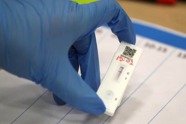Positive lateral flow test results are confirmed by PCR tests.