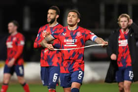 Rangers captain James Tavernier at full-time after the goalless draw in Dundee. (Photo by Ross MacDonald / SNS Group)