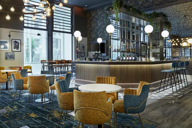 Sip in stylish ambience at Leonardo Royal London Tower Bridge's modern relaxing bar.