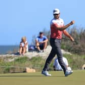 Corey Conners reacts during the first round of the 2021 PGA Championship at Kiawah Island Resort's Ocean Course in Kiawah Island, South Carolina. Picture: Sam Greenwood/Getty Images.
