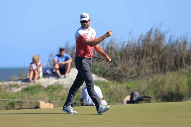 Corey Conners reacts during the first round of the 2021 PGA Championship at Kiawah Island Resort's Ocean Course in Kiawah Island, South Carolina. Picture: Sam Greenwood/Getty Images.