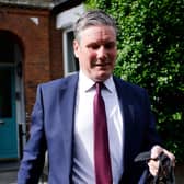 Britain's Labour Party leader Keir Starmer leaves his home in London. Picture: Tolga Akman/AFP via Getty Images