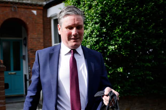 Britain's Labour Party leader Keir Starmer leaves his home in London. Picture: Tolga Akman/AFP via Getty Images