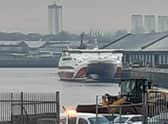Pentalina is undergoing survey work at King George V Dock in Glasgow ahead of sea trials. Picture: The Scotsman