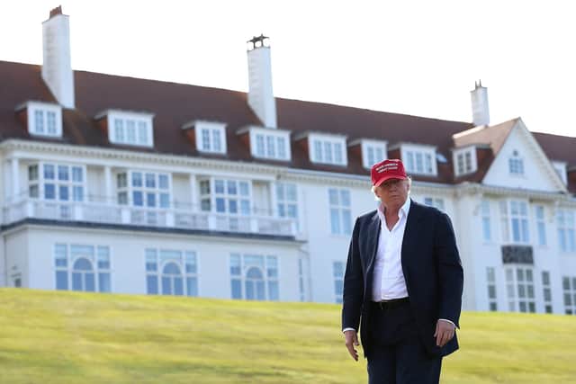 Former US president Donald Trump has longstanding ambitions to develop the land around his Turnberry gold resort. Picture: Jan Kruger/Getty
