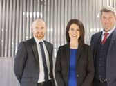 The Law Practice owner Lesley McKnight (centre) with Calum Crighton (left) and Richard Shepherd, who are Gilson Gray partners in the Aberdeen office. Picture: contributed.