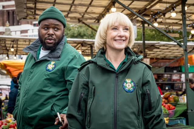 Samson Kayo and Jane Horrocks are a mercy-wagon odd couple in the paramedics comedy Bloods