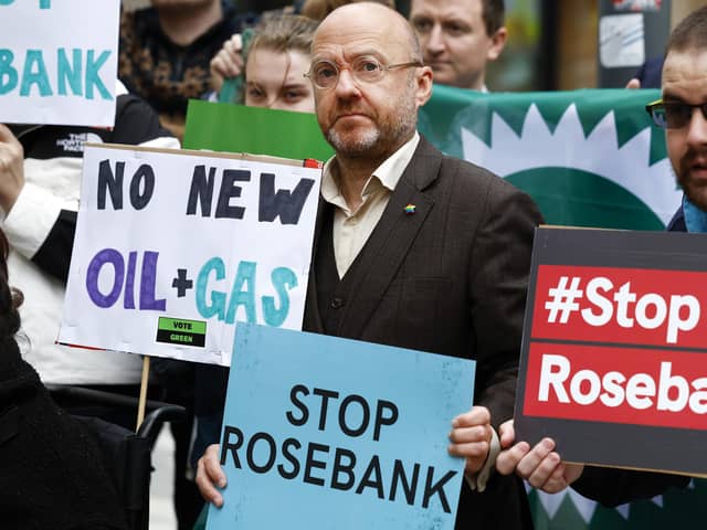 Scottish Green co-leader Patrick Harvie joins protesters demonstrating against the UK Government decision to grant consent for the controversial Rosebank offshore development off Shetland (Picture: Jeff J Mitchell/Getty Images)