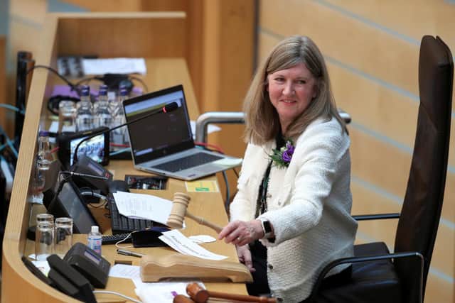Newly elected Presiding Officer of the Scottish Parliament Alison Johnstone resigned from the Scottish Green party to take the role (Picture: Russell Cheyne/PA Wire)