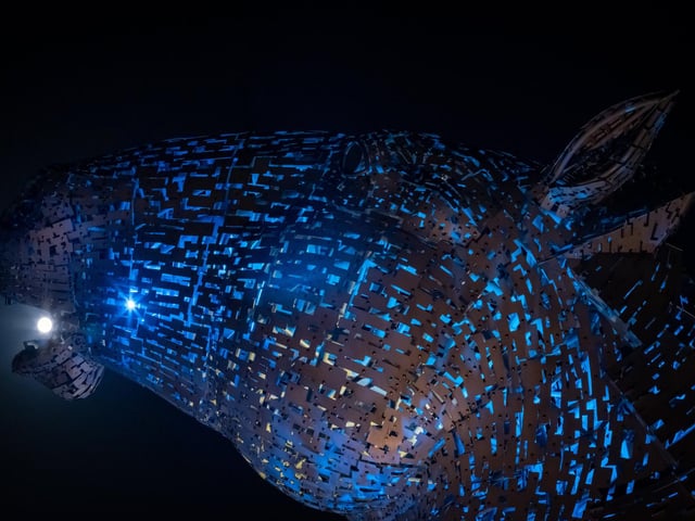 The Hunter's Moon let watchers see landmarks in a new light - quite literally.