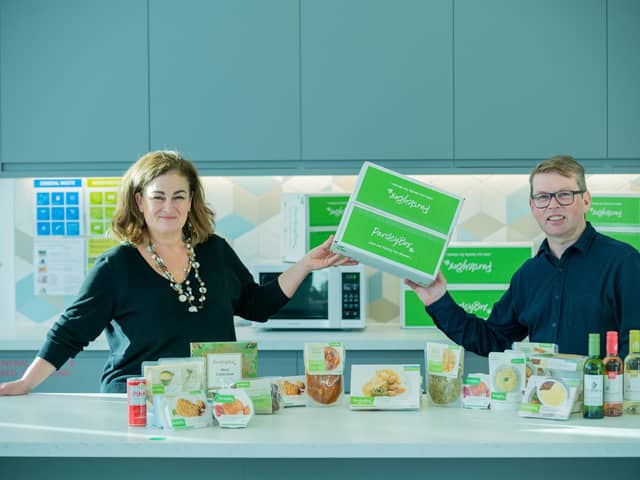 Adrienne MacAulay, founder and head of product, with Mr Dorren. Picture: Sandy Young.