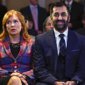 Humza Yousaf reacts as the SNP vote for their new party leader