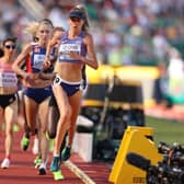 Eilish McColgan competing in the Women's 5000m heats on day six of the World Athletics Championships at Hayward Field on July 20, 2022 in Eugene, Oregon. (Photo by Ezra Shaw/Getty Images)